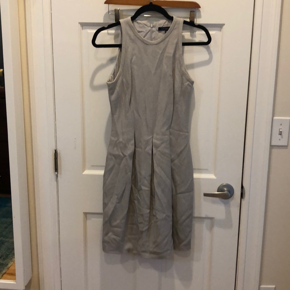 Gray linen dress